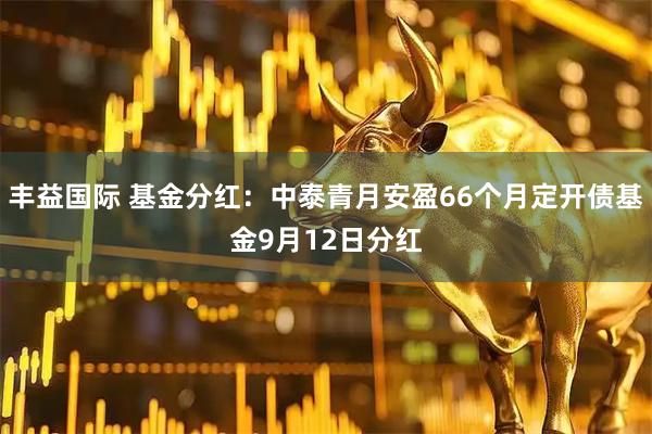 丰益国际 基金分红：中泰青月安盈66个月定开债基金9月12日分红